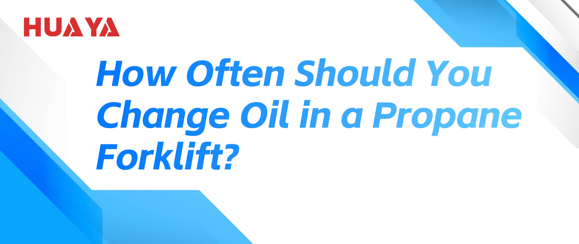 How Often Should You Change Oil in a Propane Forklift